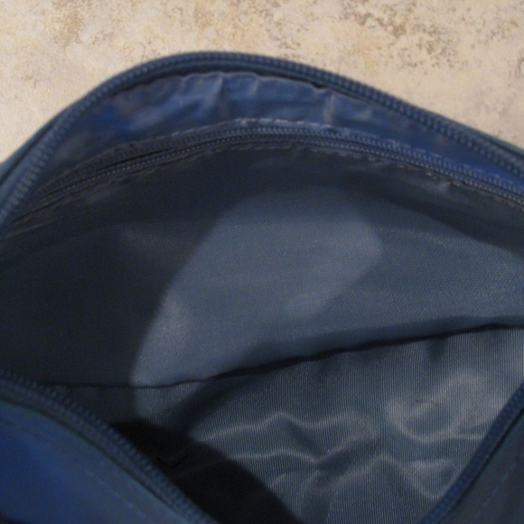 Vintage Y2K Crescent Underarm Shoulder Bag Purse Baguette Blue Small - Picture 8 of 11